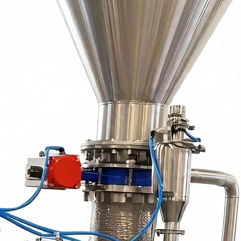Dense-phase pneumatic conveying positive pressure tank conveyor